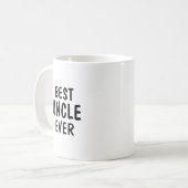 Best Uncle Ever Minimalist Typography Gift Kaffeetasse (Vorderseite Links)