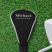 Best Uncle Ever Monogram Black Golf Headcover