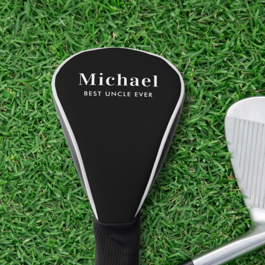 Best Uncle Ever Monogram Black Golf Headcover