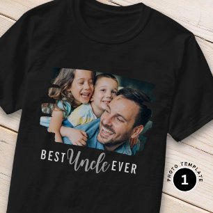 Best Uncle Ever Niece Nephew Custom Foto Text T-Shirt