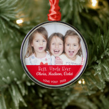 Best Uncle Ever Personalisiertes Foto Weihnachten