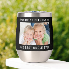 Best Uncle Foto Collage Black