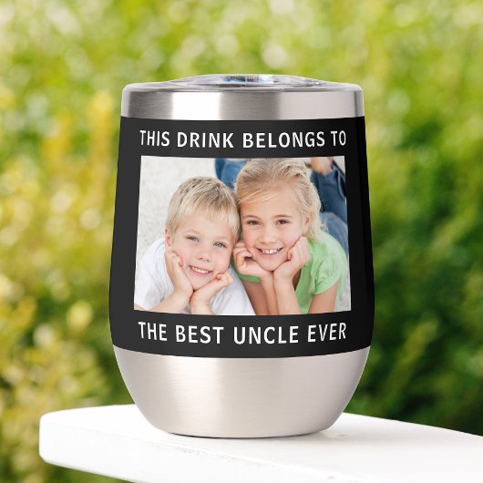 Best Uncle Foto Collage Black