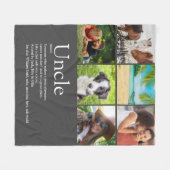 Best Uncle Funcle Definition Fun 6 Foto Grau Fleecedecke (Vorderseite (Horizontal))