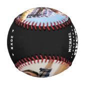 BEST UNCLE JE Modernes Foto für Coole Namensmeldun Baseball (Rückseite)