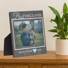 Best Uncle jemals Custom Foto Rustikale Chalkboard Fotoplatte