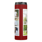 Best Uncle jemals Foto Collage Maroon White Thermosbecher (Rückseite)