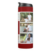 Best Uncle jemals Foto Collage Maroon White Thermosbecher (Nach rechts gedreht)