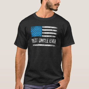 Best Uncle jemals Onkel Joke US Flag Geburtstag T-Shirt