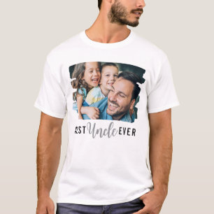 Best Uncle jemals Text Custom Niece Nephew Foto T-Shirt