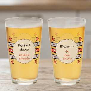 Best Uncle Wir Liebe Sie ernennt Sterne Orangenbie Glas