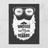 Best Uncles Beards Tattoos Husband Postkarte (Vorderseite)