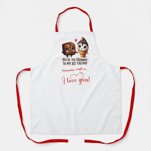 Best Valentine’s Gift Funny Food Apron Custom Name Schürze (Vorderseite)