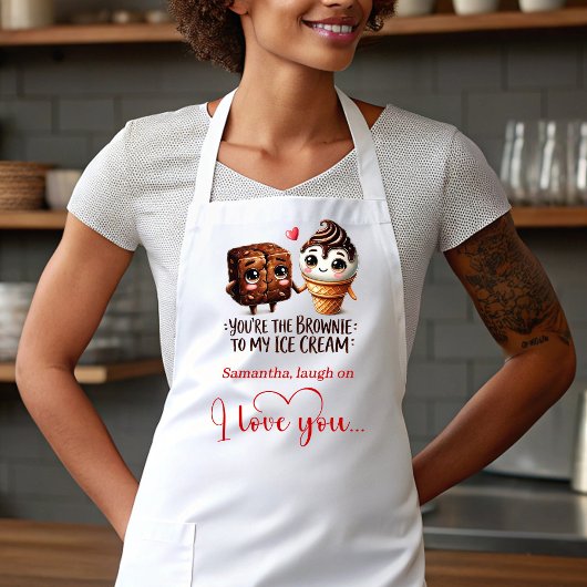 Best Valentine’s Gift Funny Food Apron Custom Name Schürze