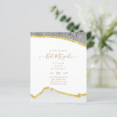 Best Value Agate Glitzer BAT MITZVAH Einladungen (Stehend Vorderseite)