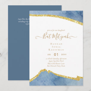 Best Value Agate Glitzer BAT MITZVAH Einladungen