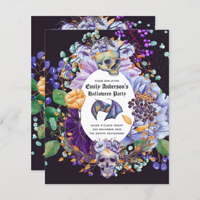 Best Value HALLOWEEN laden Skulls Pumpkins Budget  (Vorne/Hinten)