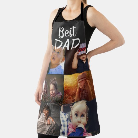 Best Vater 6 Foto Collage Family Foto Grau Schürze (InSitu)