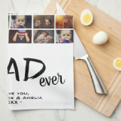 Best Vater 6 Foto Collage Family Foto Muster Geschirrtuch (Viertel Falte)