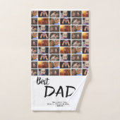 Best Vater 6 Foto Collage Family Foto Muster Handtuch (Handtuch)