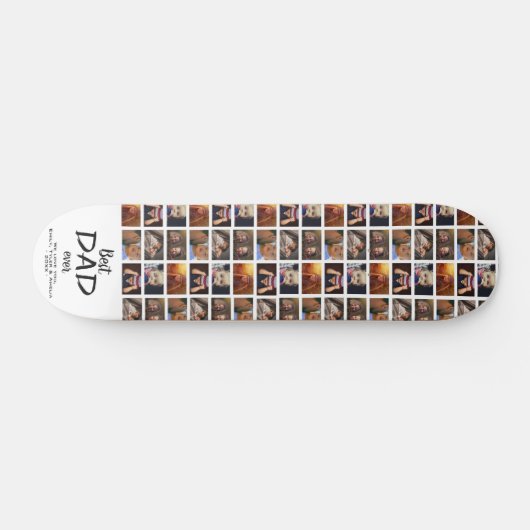 Best Vater 6 Foto Collage Family Foto Muster Skateboard (Horizontal)