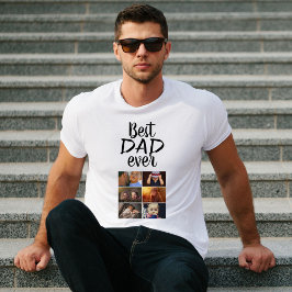 Best Vater 6 Foto Collage Family Foto T-Shirt