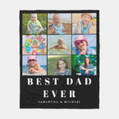 Best Vater 9 Foto Name Fleece Blanket (Vorderseite)
