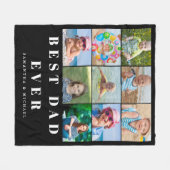 Best Vater 9 Foto Name Fleece Blanket (Vorderseite (Horizontal))