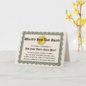 Best Vater Award Card der Welt Karte (Gelbe Blume)