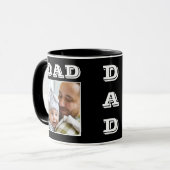 Best Vater Black and White Golf Foto Tasse (Vorderseite Links)