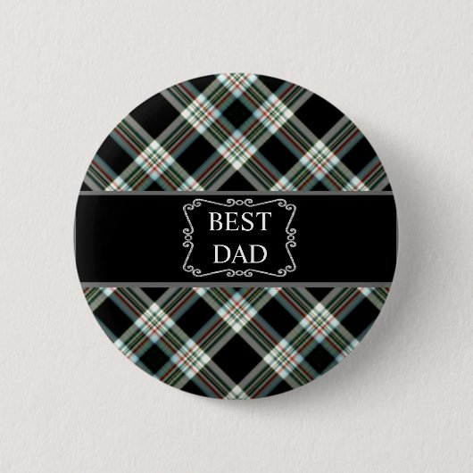 Best Vater Black Tartan Button (Vorderseite)