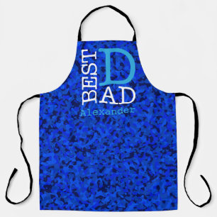 Best Vater Bright Blue Camouflage Name Personalisi Schürze