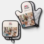 "Best Vater by Oven" - Foto Custom Kitchen Mitt Ofenhandschuh & Topflappen-Set (Vorderseite/Rückseite)