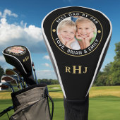 BEST VATER BY PAR Foto Monogram Black Golf Headcover