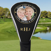 BEST VATER BY PAR Foto Monogram Black Golf Headcover