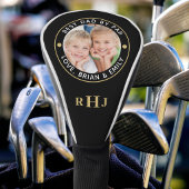 BEST VATER BY PAR Foto Monogram Black Golf Headcover