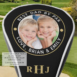 BEST VATER BY PAR Foto Monogram Black Golf Headcover<br><div class="desc">Für den besonderen Golfervater erstellen Sie ein Foto-Golf-Kopfcover mit dem empfohlenen editierbaren Titel BEST VATER BY PAR und personalisiert mit einem Foto, Ihrem individuellen Text darunter und seinem Monogramm in Schwarz und Gold. ÄNDERUNGEN: Ändern Sie den Stil, die Farbe, die Größe und die Position des Schriftartes in EDIT. HILFE: Für...</div>