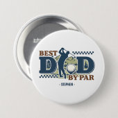 Best Vater by Par - Golf Vater Silhouette Design Button (Vorne & Hinten)