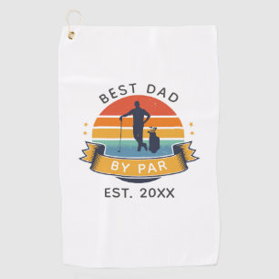 Best Vater by Par Golfing Vatertag Familienspiel Golfhandtuch