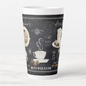 Best Vater Chalkboard Typografie Kaffee in Schokol Milchtasse (Vorderseite)