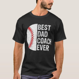 Best Vater Coach Ever Funny Baseball Sportbegeiste T-Shirt