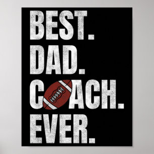 Best Vater Coach Ewiges Football T-Shirt L Poster