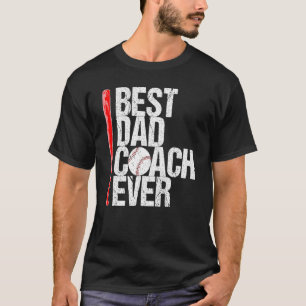 Best Vater Coach je Vatertag Baseball Quote T-Shirt
