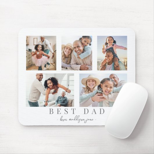 Best Vater Custom Foto Family Collage Mousepad (Mit Mouse)