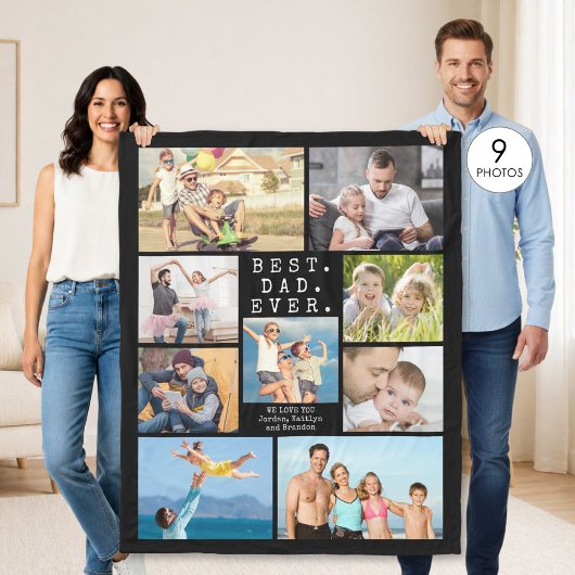 BEST VATER EVENT 9 FotoCollage Personalisiert Fleecedecke