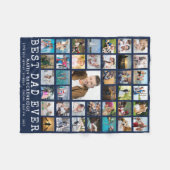 BEST VATER EVER 39 Foto Collage Personalisiert Nav Fleecedecke (Vorderseite (Horizontal))
