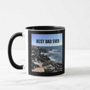 Best Vater Ever Atlantic Ocean Rocky Shore Blaues Tasse