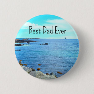 Best Vater Ever Blue Ocean Foto Azure Sky Button