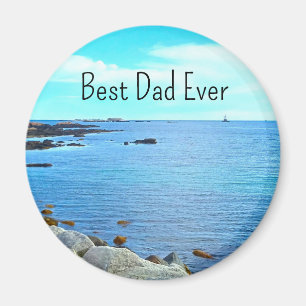 Best Vater Ever Blue Ocean Foto Azure Sky Magnet