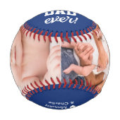 Best Vater Ever Blue Vatertag Fotos Custom Baseball (Vorderseite)